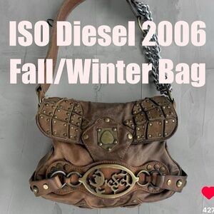 Diesel Tan/Brown Leather Shoulder Bag F/W 2006